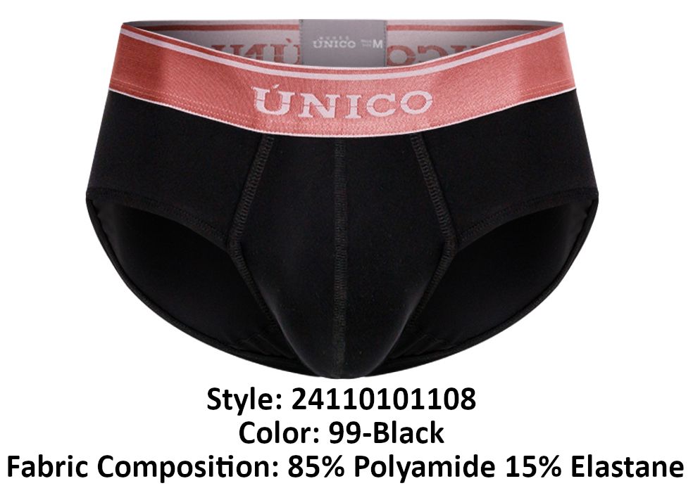 Mundo Unico Men's Underwear 24110101108 Oro Rosa Briefs Color 99-Black