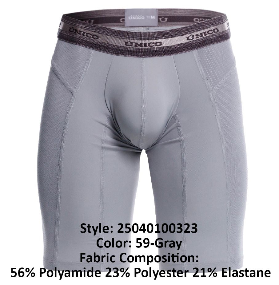 Mundo Unico Men's Underwear 25040100323 Albaricoque Boxer Briefs Color 59-Gray