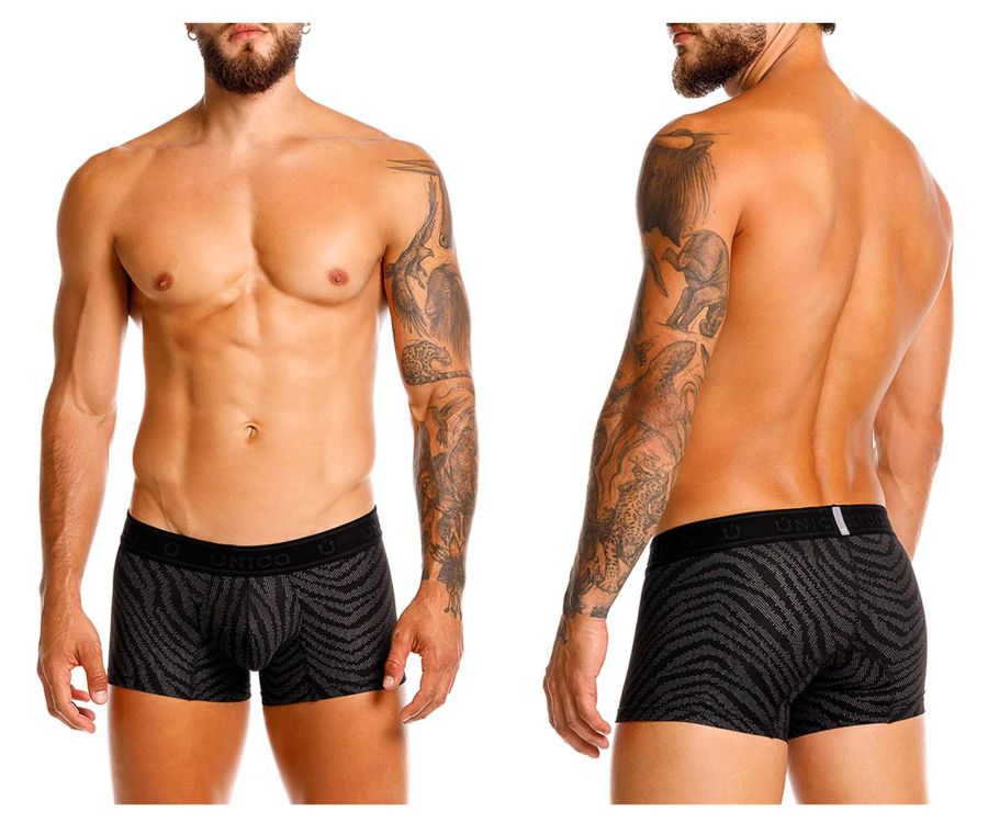 Mundo Unico Men's Underwear 25050100104 Zelmur Trunks Color 99-Black