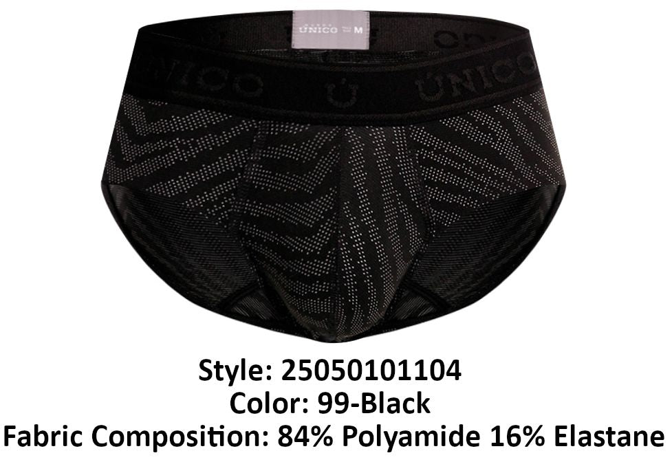 Mundo Unico Men's Underwear 25050101104 Zelmur Briefs Color 99-Black