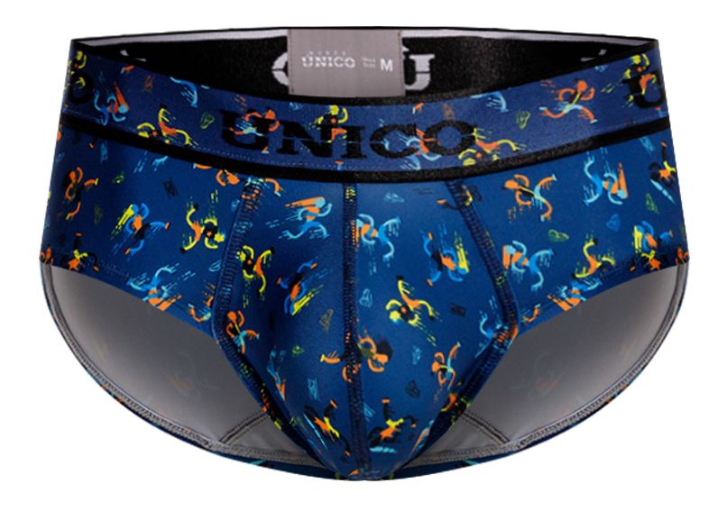 Mundo Unico Men's Underwear 25060101106 Pacer Briefs Color 46-Blue