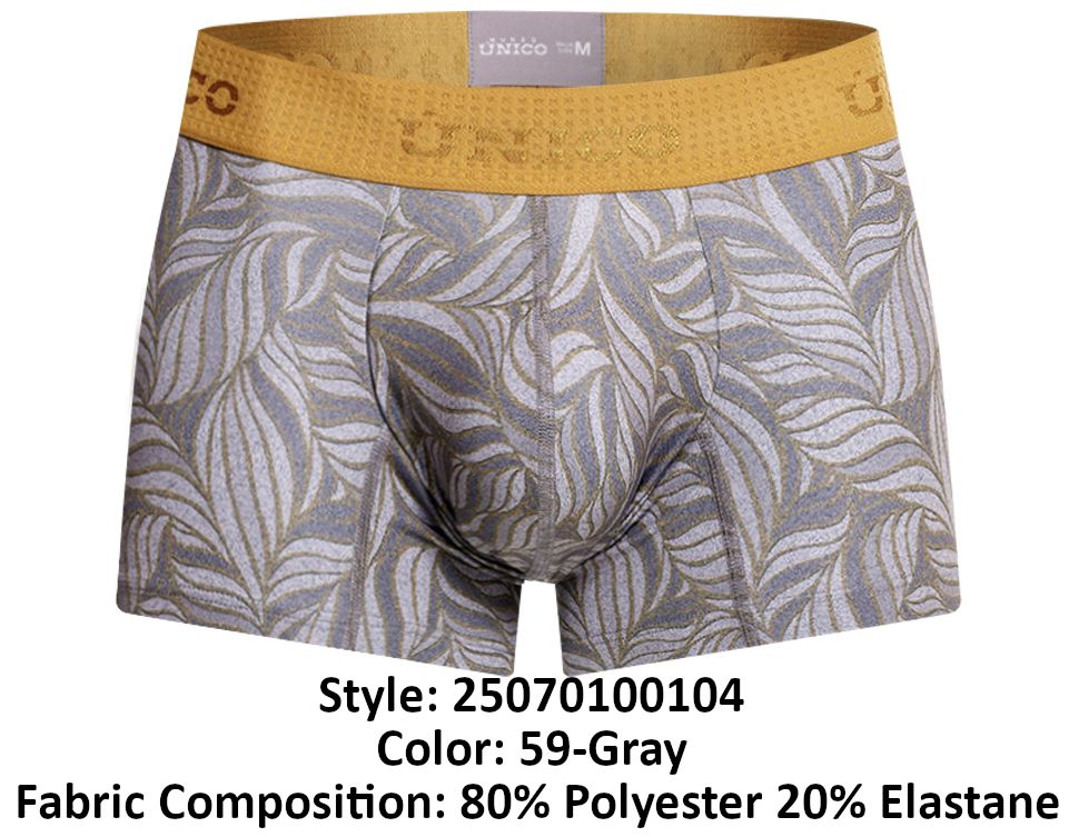 Mundo Unico Men's Underwear 25070100104 Caudal Trunks Color 59-Gray