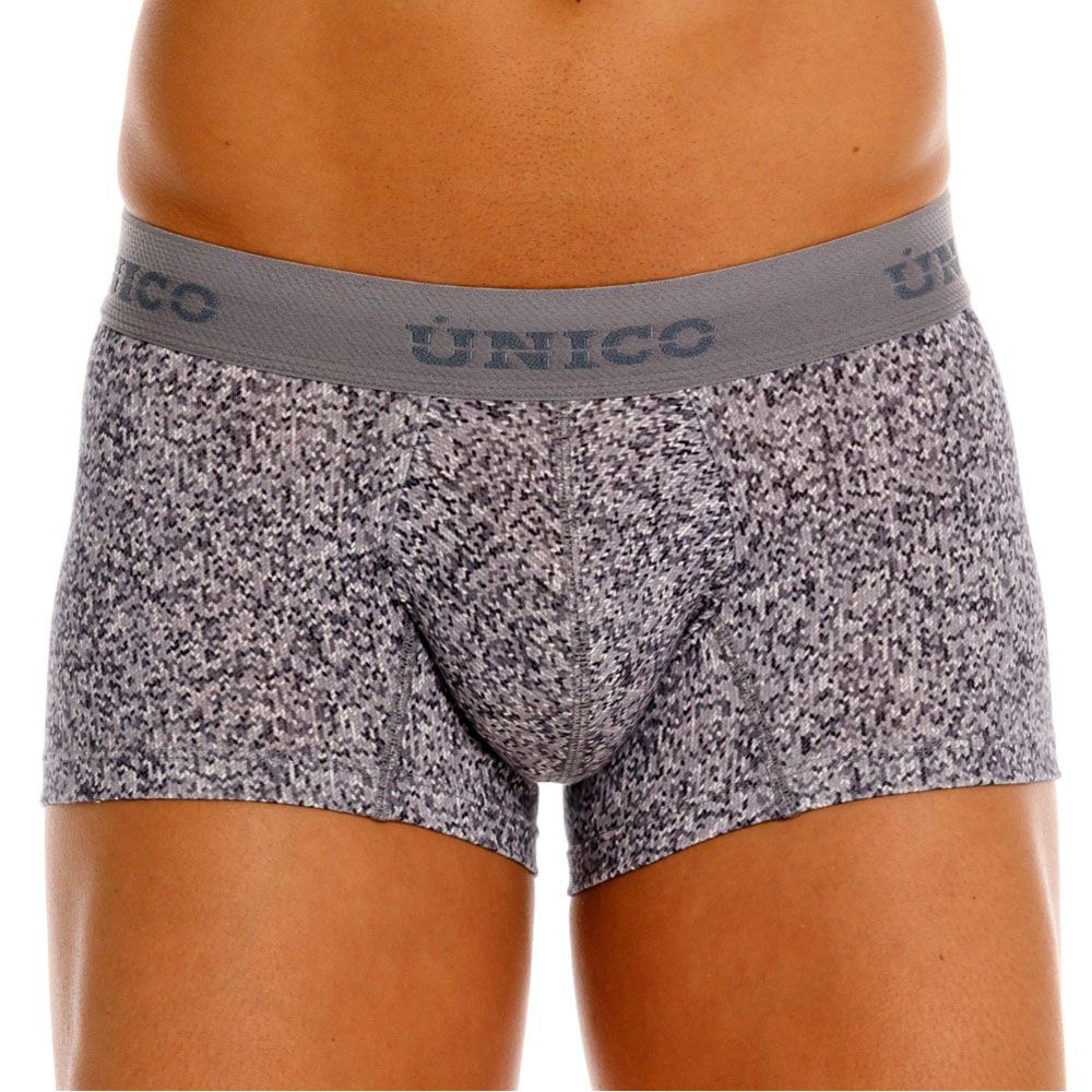 Mundo Unico Men's Underwear 26020100114 Suede Trunks Color 59-Gray