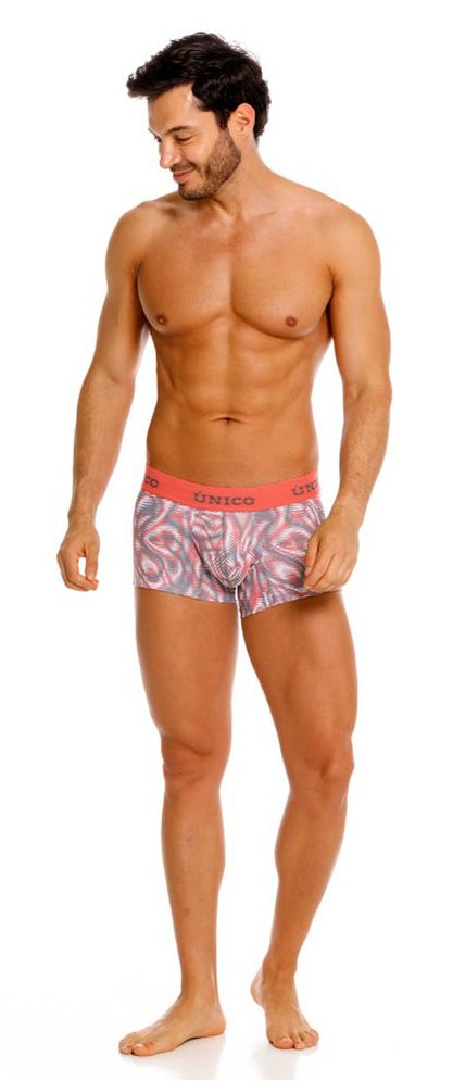 Mundo Unico Men's Underwear 26020100116 Acanalado Trunks Color 22-Pink