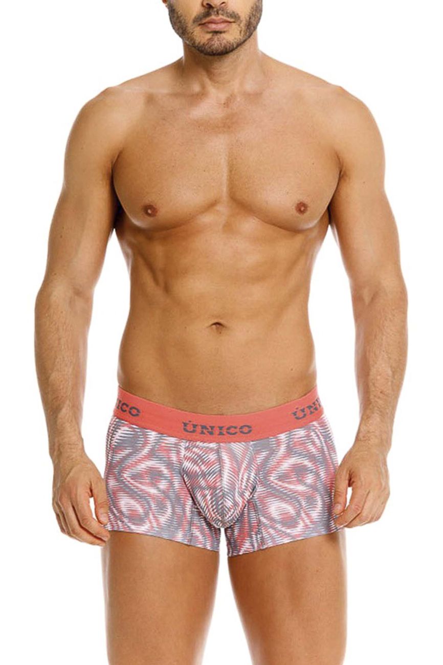 Mundo Unico Men's Underwear 26020100116 Acanalado Trunks Color 22-Pink