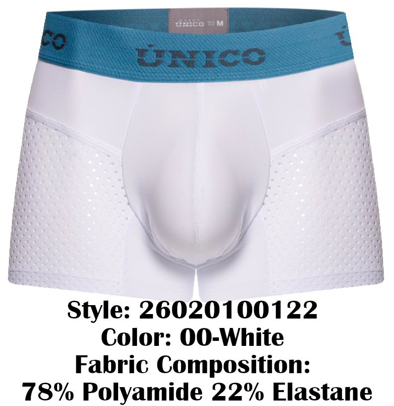 Mundo Unico Men's Underwear 26020100122 Sedoso Trunks Color 00-White