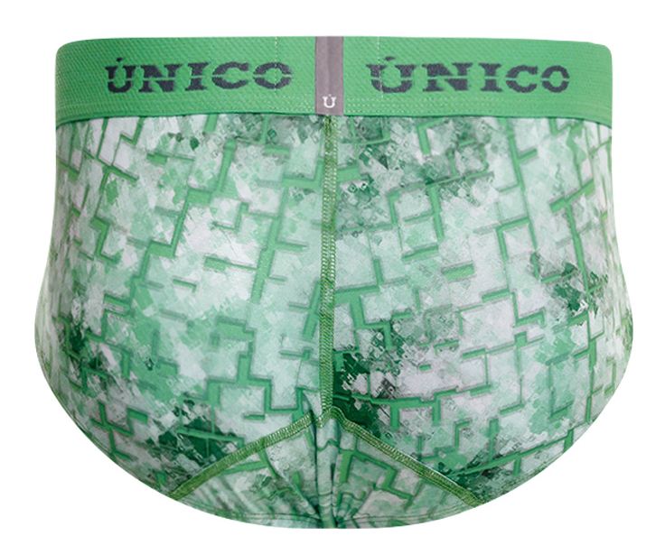 Mundo Unico Men's Underwear 26020101102 Piramide Briefs Color 43-Green