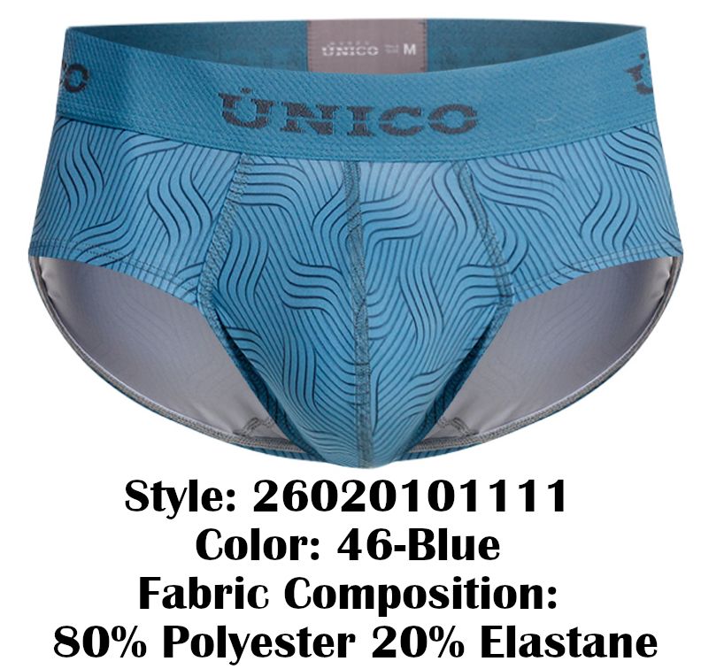 Mundo Unico Men's Underwear 26020101111 Lenoso Briefs Color 46-Blue