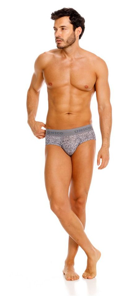 Mundo Unico Men's Underwear 26020101114 Suede Briefs Color 59-Gray