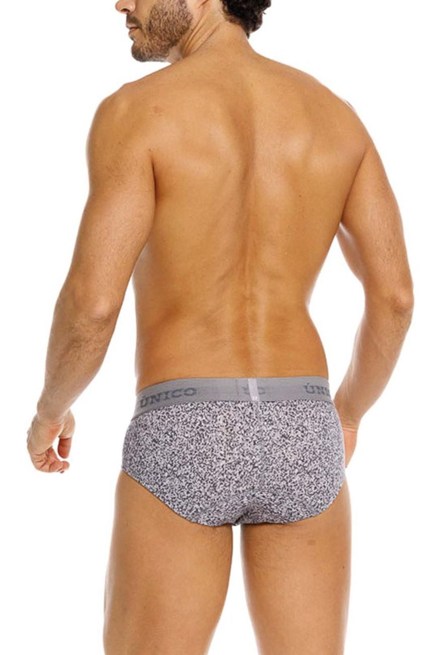 Mundo Unico Men's Underwear 26020101114 Suede Briefs Color 59-Gray