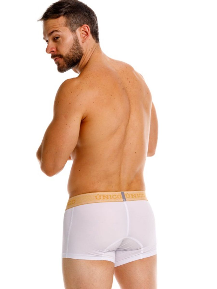 Mundo Unico Men's Underwear 26040100125 Amber Trunks Color 00-White - Premium Athletic Fit