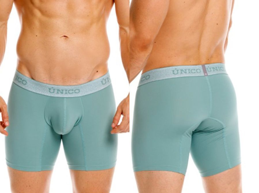 Mundo Unico Men's Underwear 26040100221 Ceramic Boxer Briefs Color 43-Green