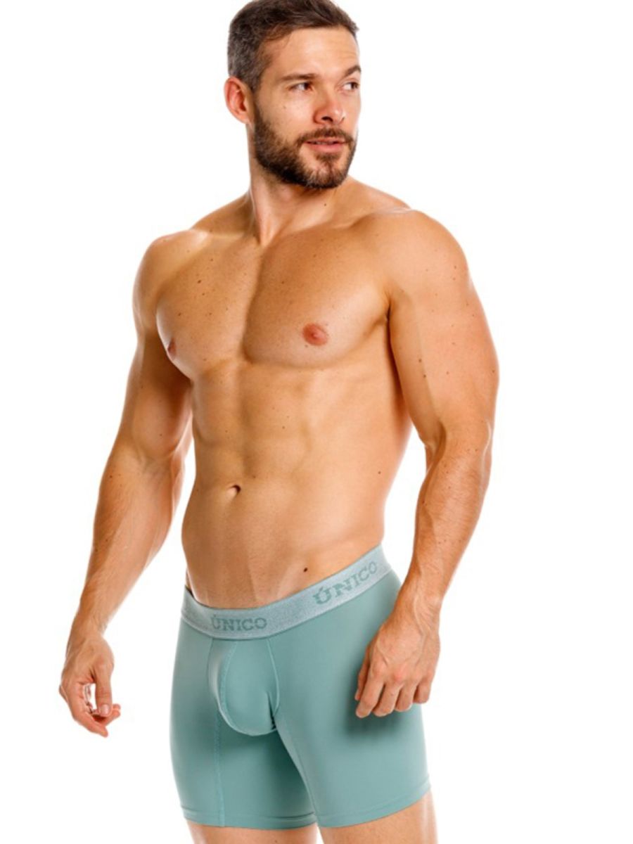 Mundo Unico Men's Underwear 26040100221 Ceramic Boxer Briefs Color 43-Green