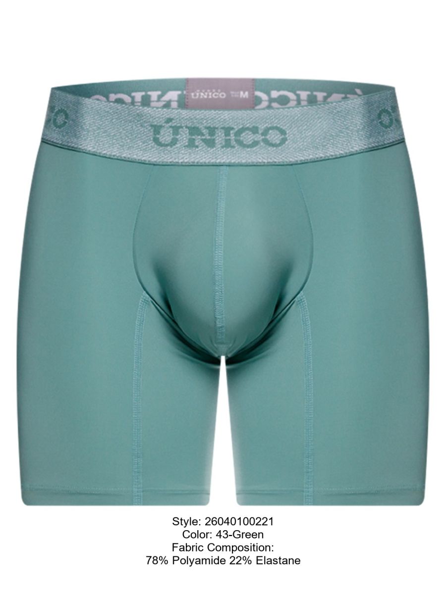 Mundo Unico Men's Underwear 26040100221 Ceramic Boxer Briefs Color 43-Green