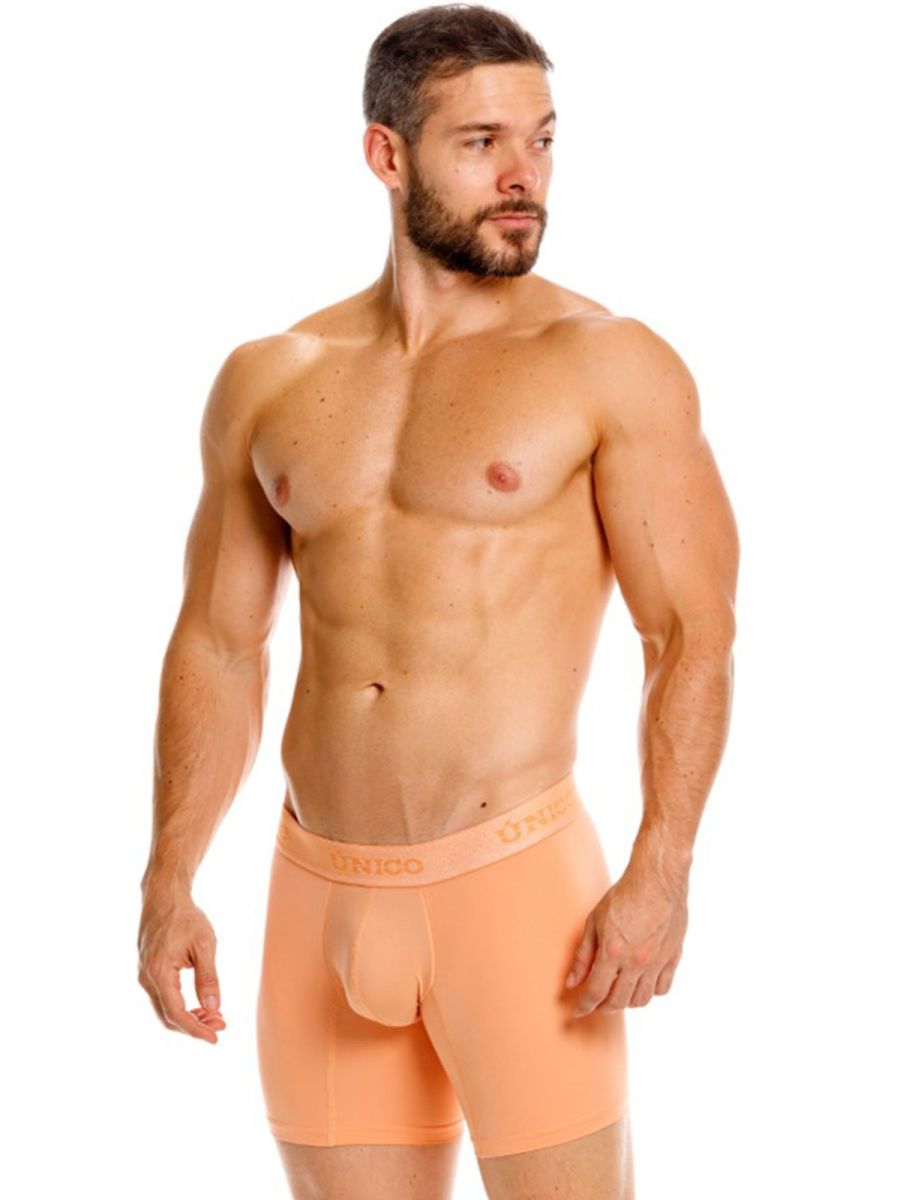 Mundo Unico Men's Underwear 26040100222 Classic Boxer Briefs in Apricot - Essential Comfort Color 40-Apricot