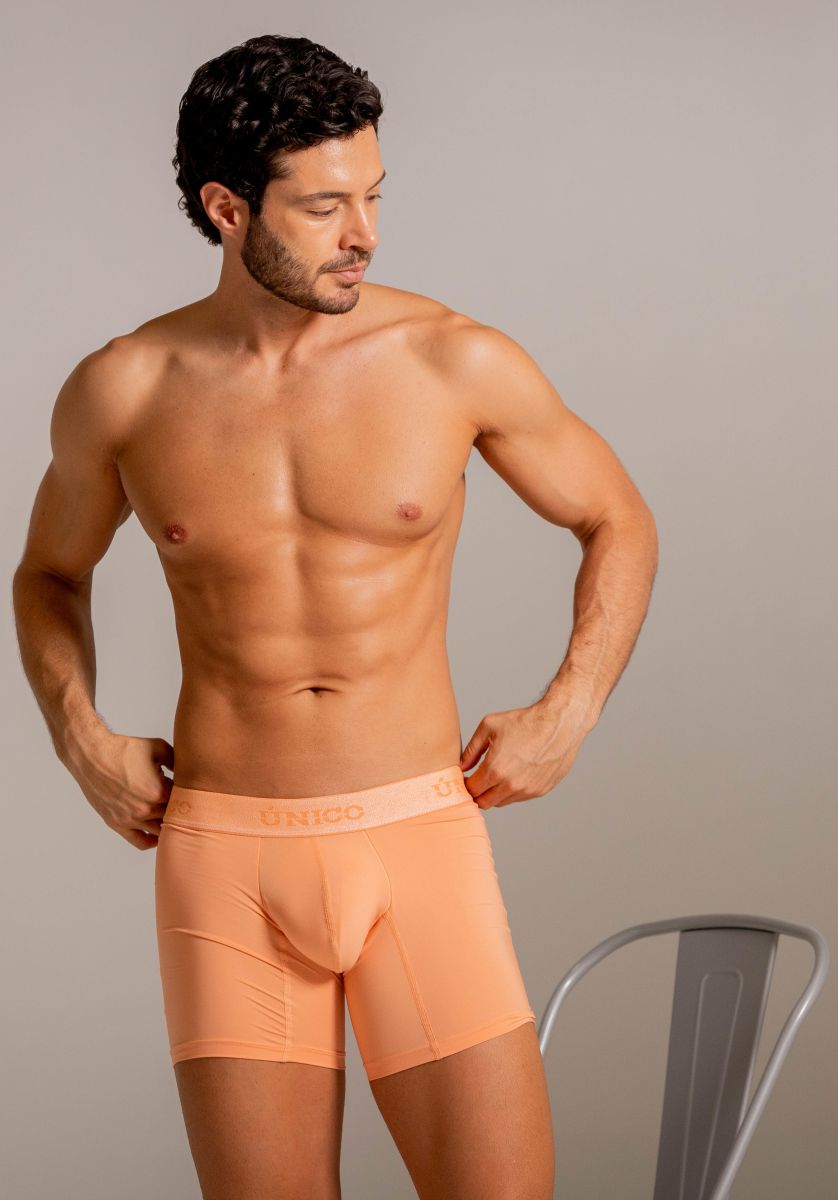 Mundo Unico Men's Underwear 26040100222 Classic Boxer Briefs in Apricot - Essential Comfort Color 40-Apricot
