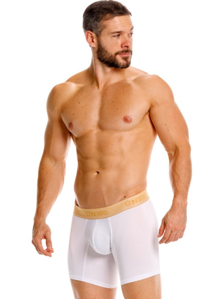 Mundo Unico Men's Underwear 26040100225 Amber Boxer Briefs Color 00-White: Premium Comfort
