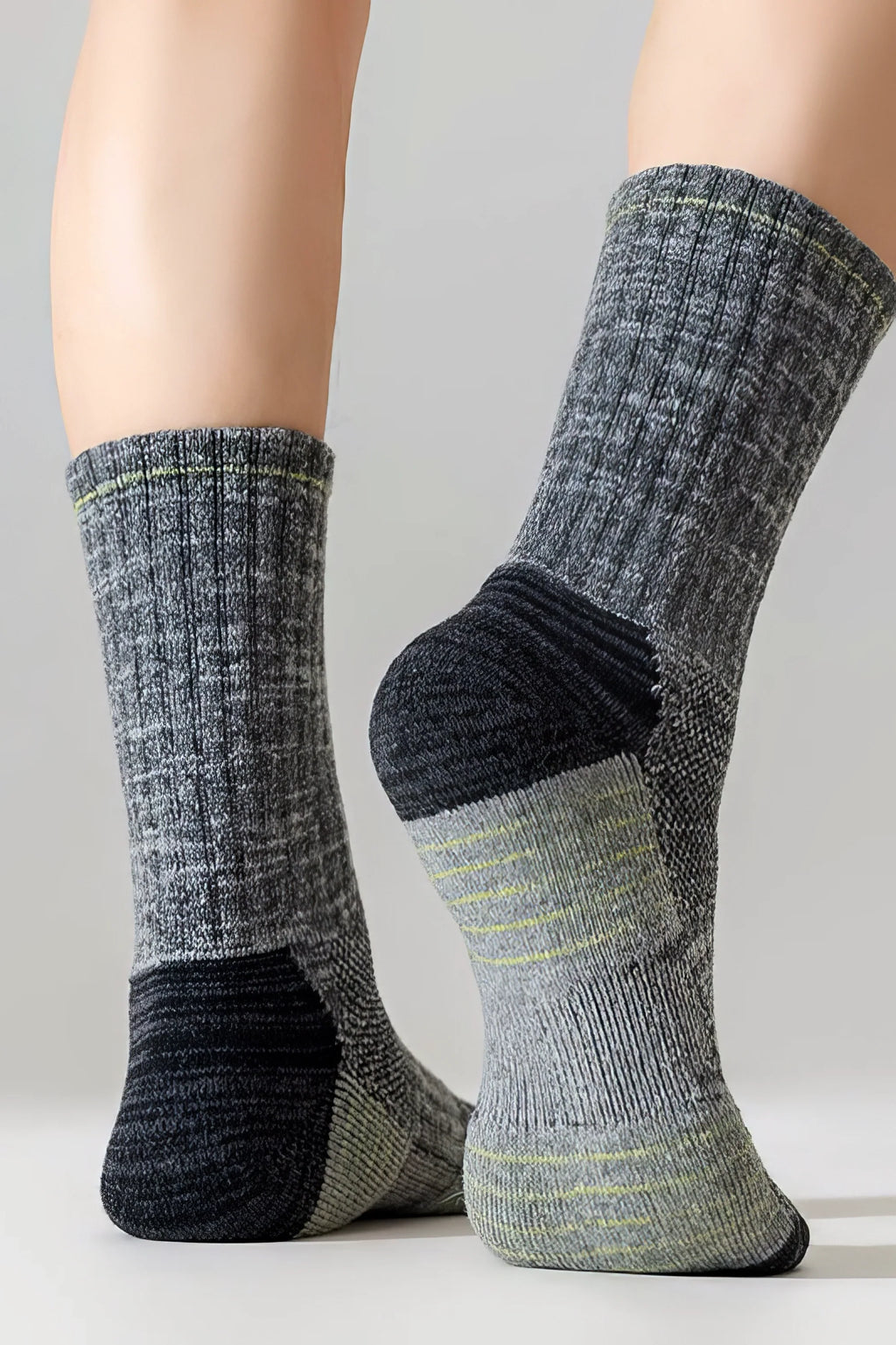 Mid-Calf Wool Outdoor Socks for Hiking, Skiing & Mountaineering
