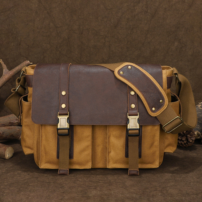 Waterproof Canvas Camera Bag Shoulder Bag Case SLR/DSLR Camera Bags Canvas And Leather Camera Bags