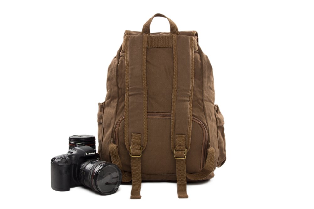 Flash Sale Canvas Camera Backpack Canvas DSLR Camera Bag Travel Backpack