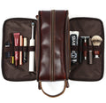 Groomsmen Gift Personalized Leather Toiletry Bag Waterproof Leather Dopp Kit Men's Shaving Kit, Groomsmen Proposal