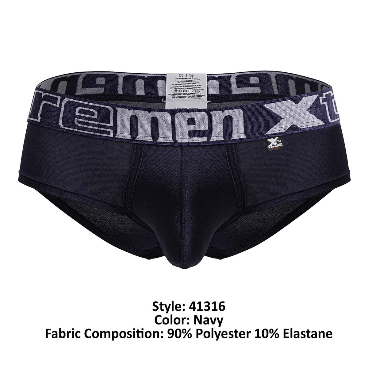 Xtremen Men's Underwear 41316 Microfiber Briefs Color Navy