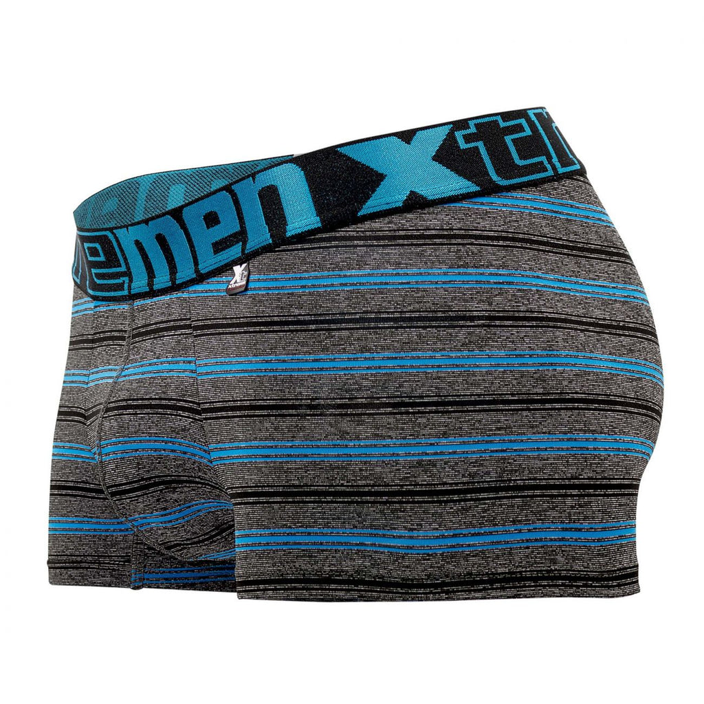 Xtremen Men's Underwear 51453C Stripes Trunk Color Turquoise