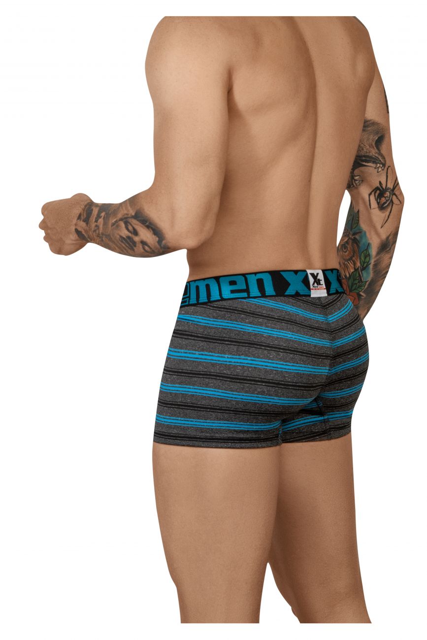 Xtremen Men's Underwear 51453C Stripes Trunk Color Turquoise