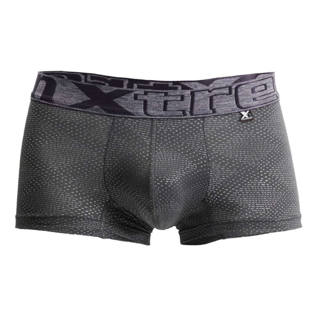 Xtremen Men's Underwear 54446C Jacquard Stripes Boxer Briefs Color Gray