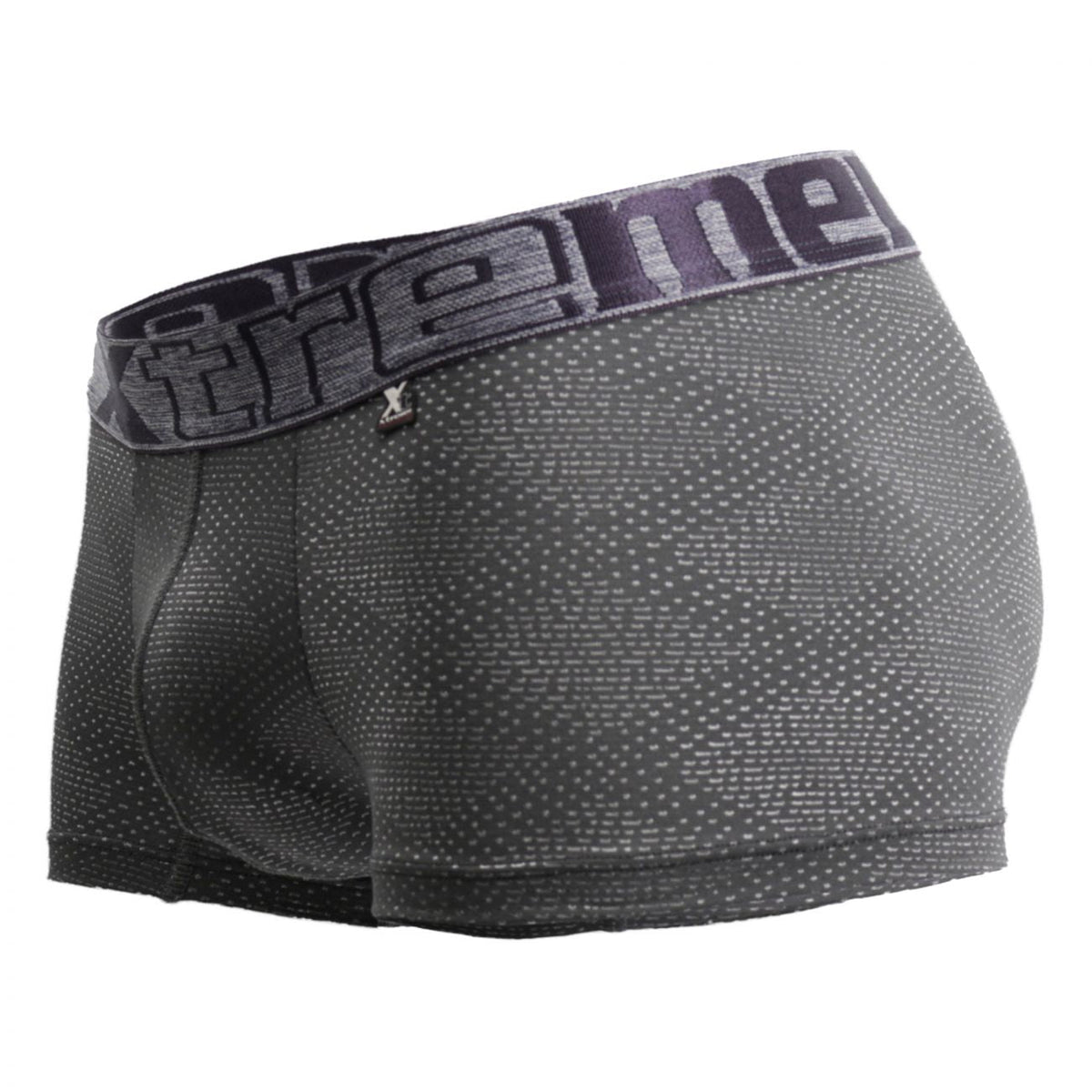 Xtremen Men's Underwear 54446C Jacquard Stripes Boxer Briefs Color Gray