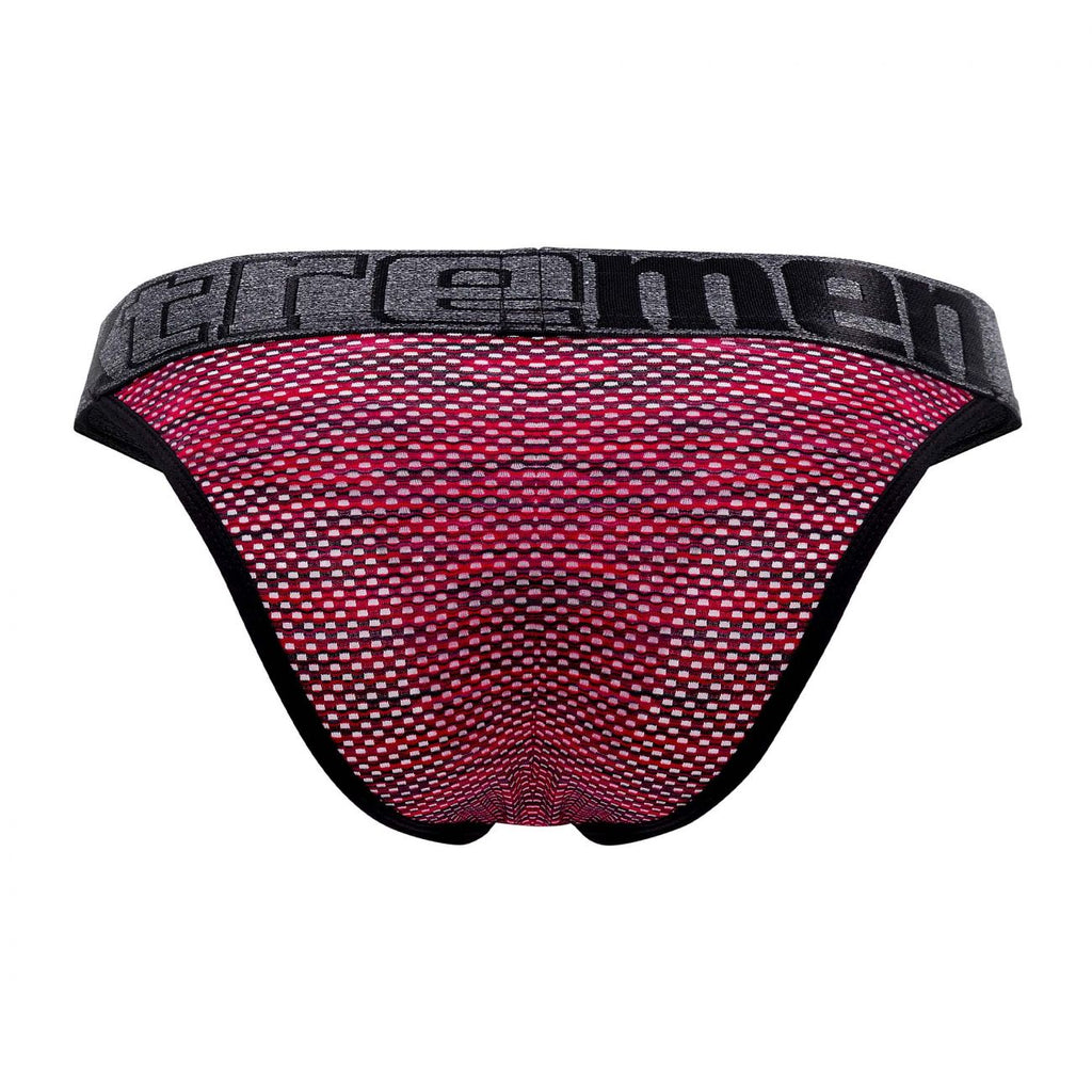 Xtremen Men's Underwear 91098X Microfiber Mesh Bikini Color Red