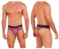Xtremen Men's Underwear 91100X Microfiber Mesh Thongs Color Pink