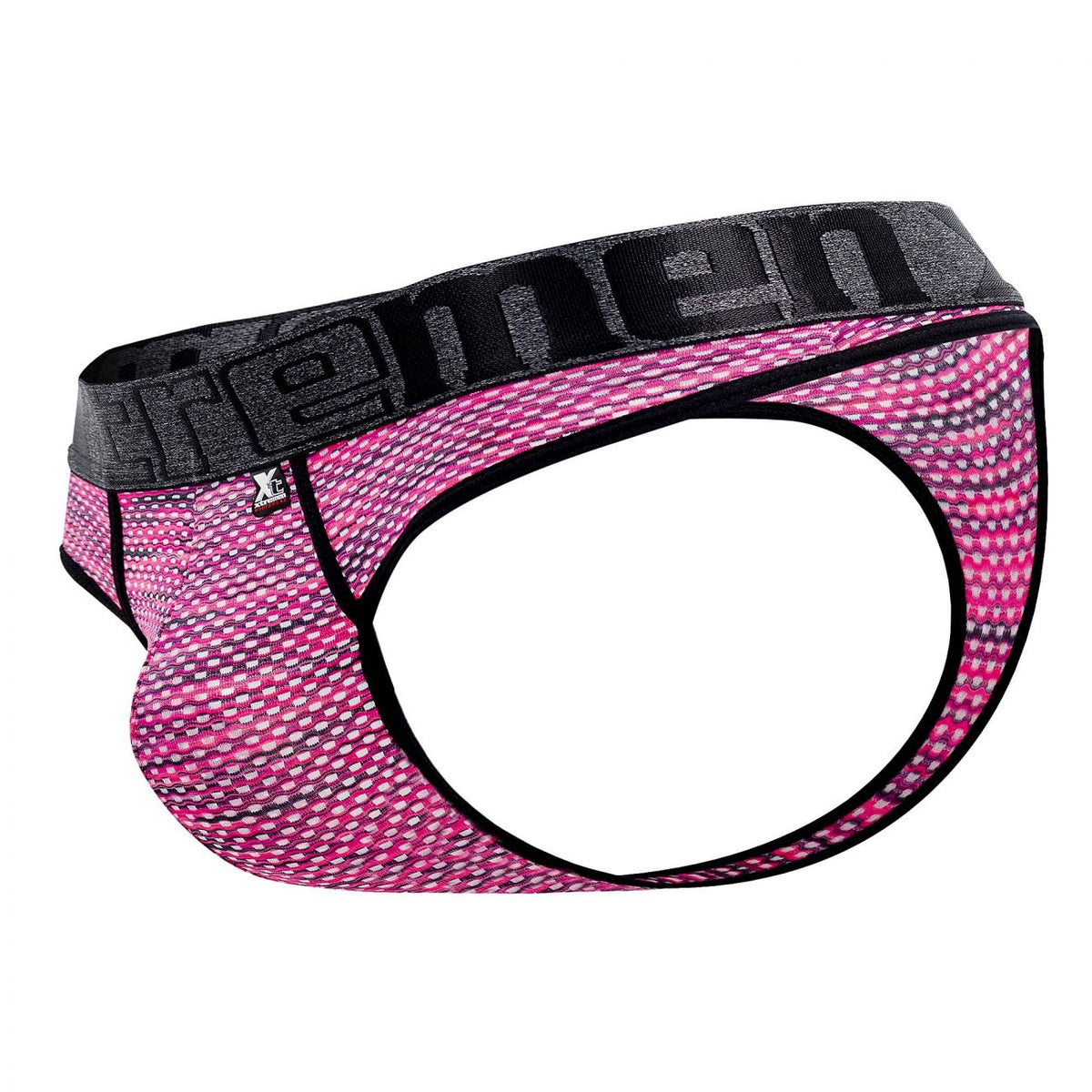 Xtremen Men's Underwear 91100X Microfiber Mesh Thongs Color Pink