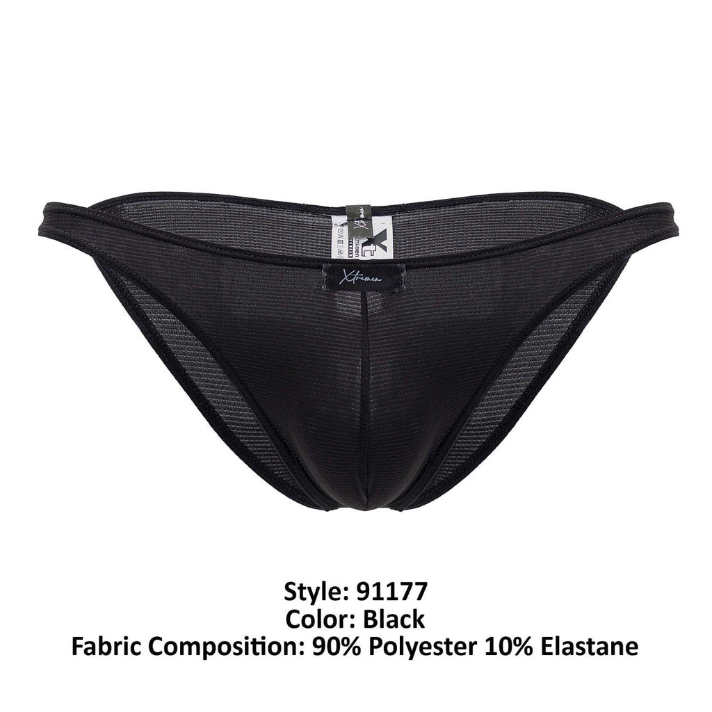 Xtremen Men's Underwear 91177 Microfiber Bikini Color Black