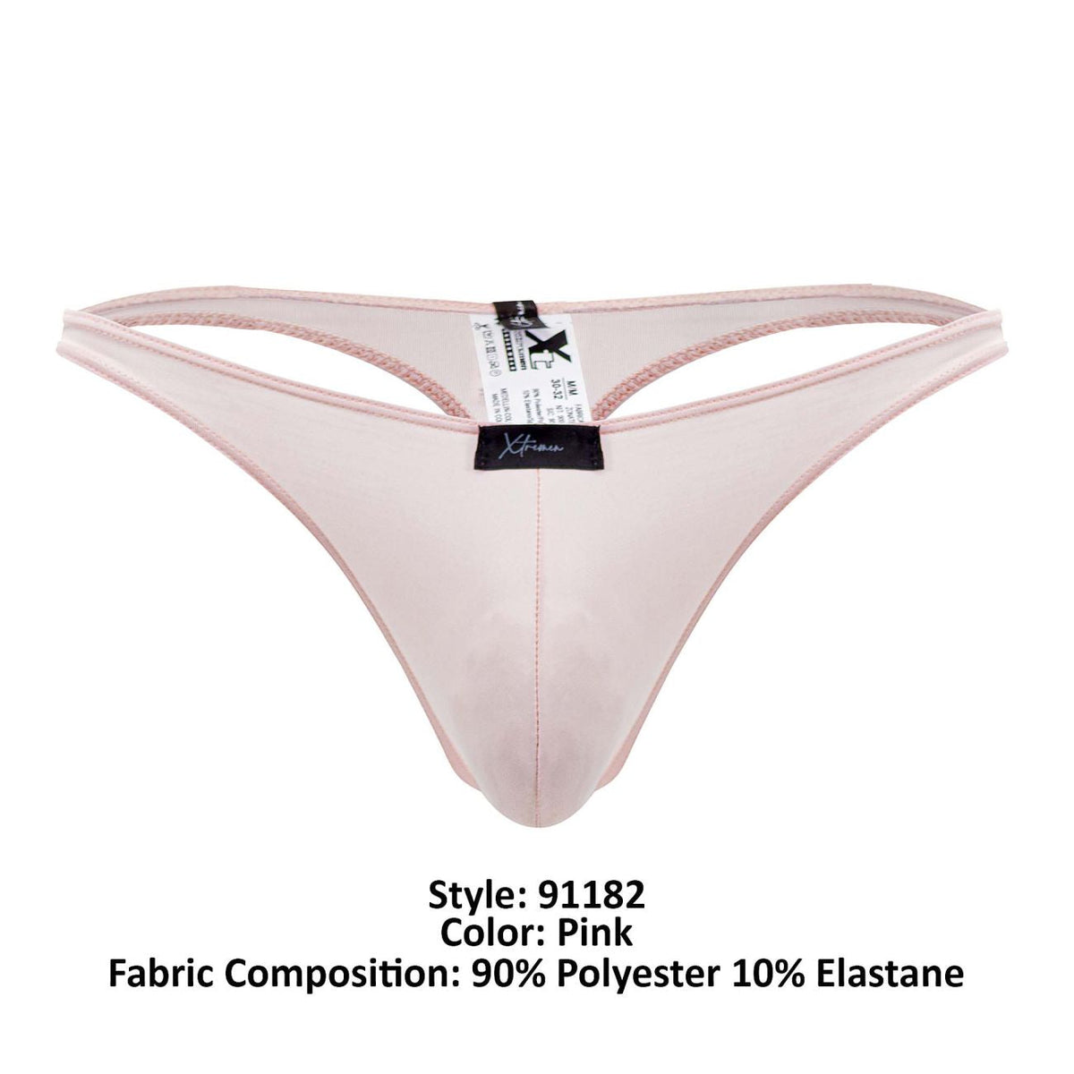 Xtremen Men's Underwear 91182 Microfiber Thongs Color Pink