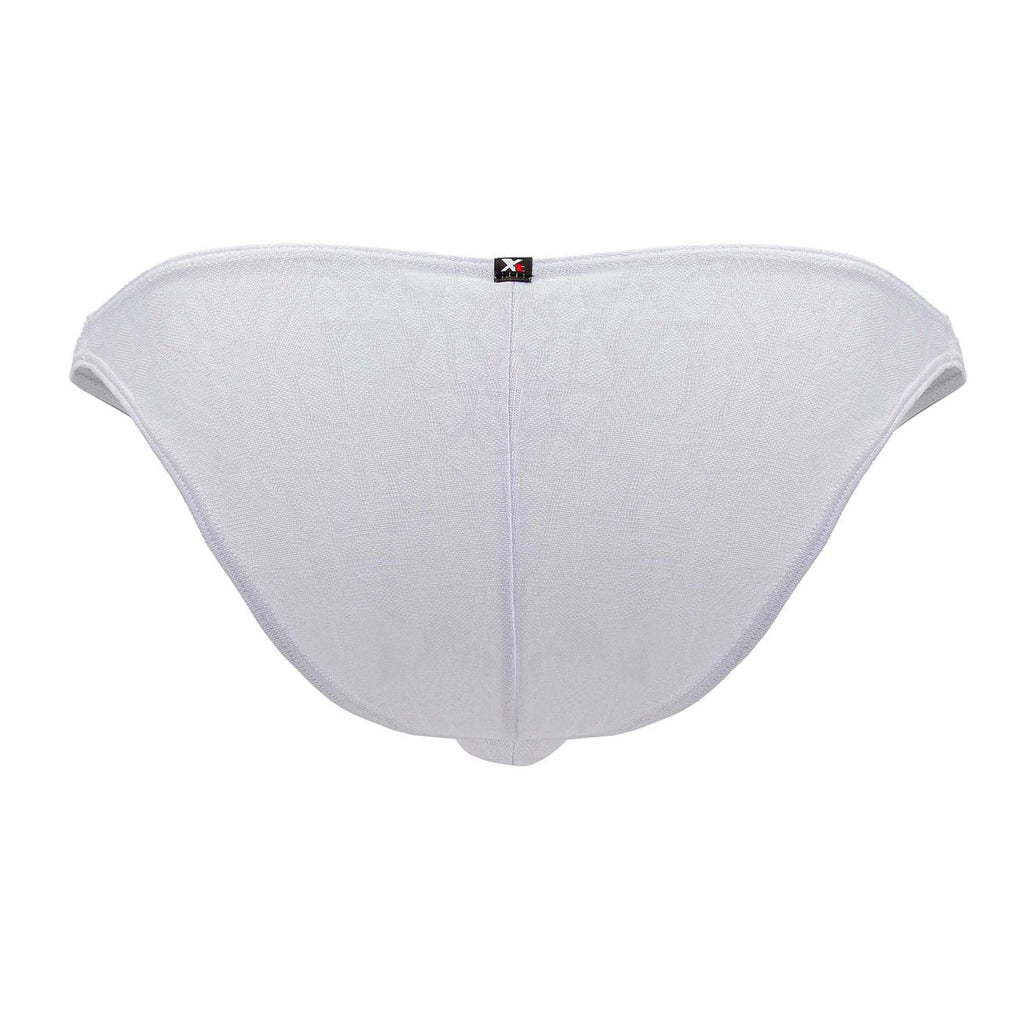 Xtremen Men's Underwear 91201 Jacquard Bikini Color White