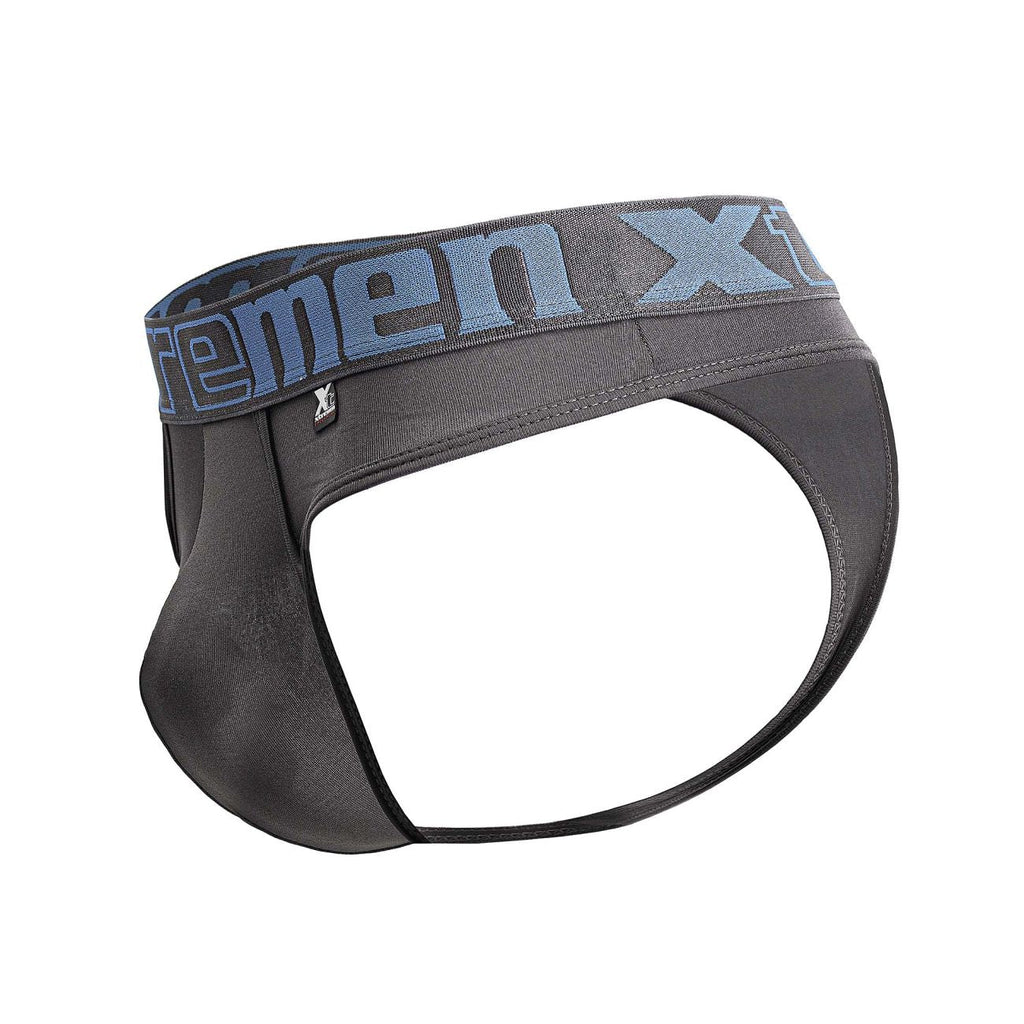 Xtremen Men's Underwear 91208B Microfiber Thongs Color Gray