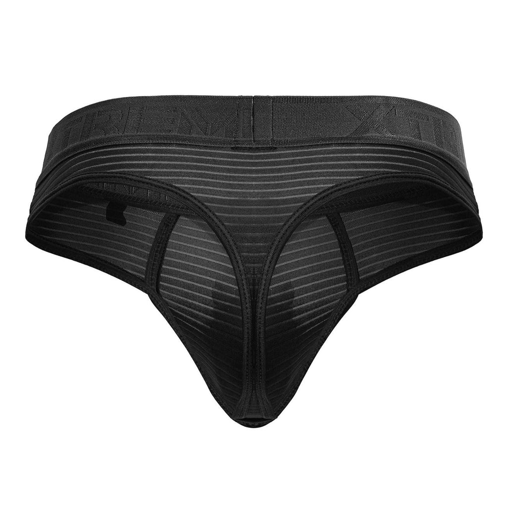 Xtremen Men's Underwear 91211B Microfiber Thongs Color Black