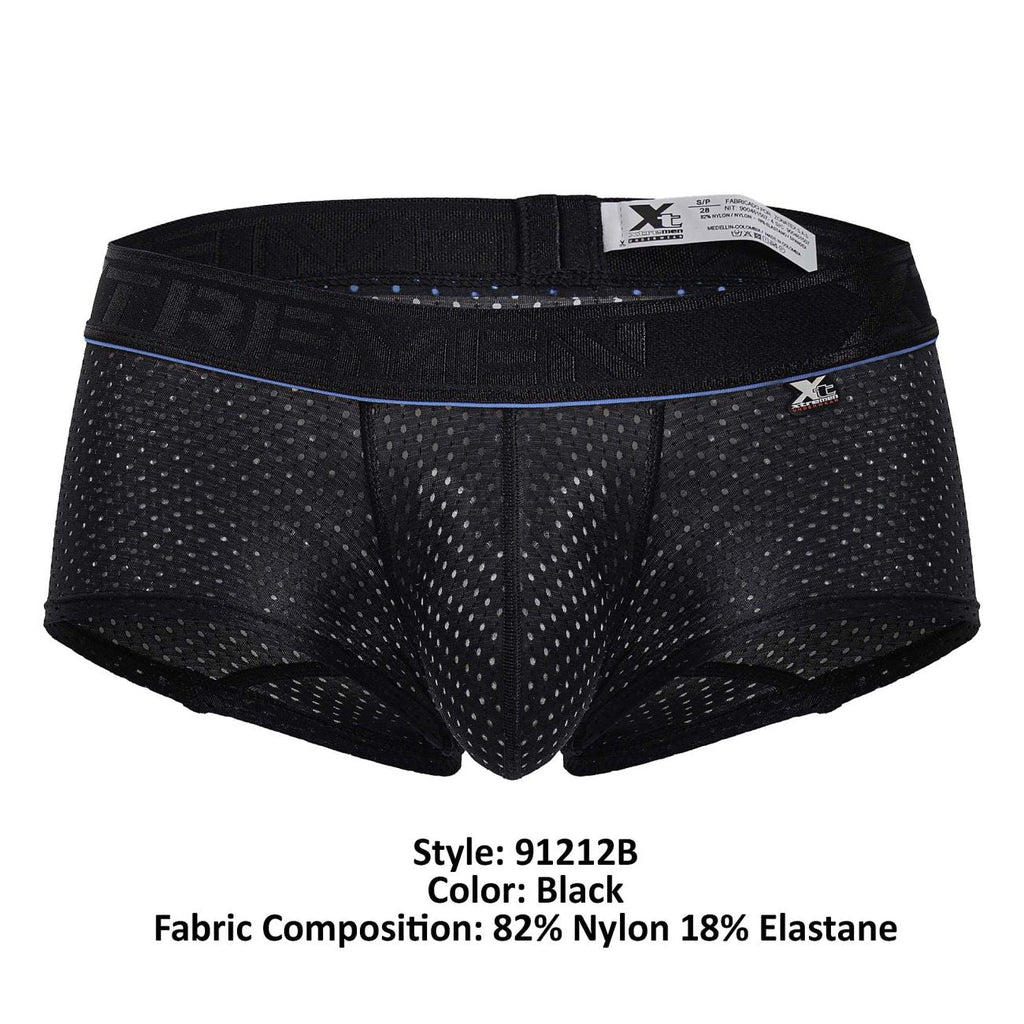 Xtremen Men's Underwear 91212B Microfiber Trunks Color Black