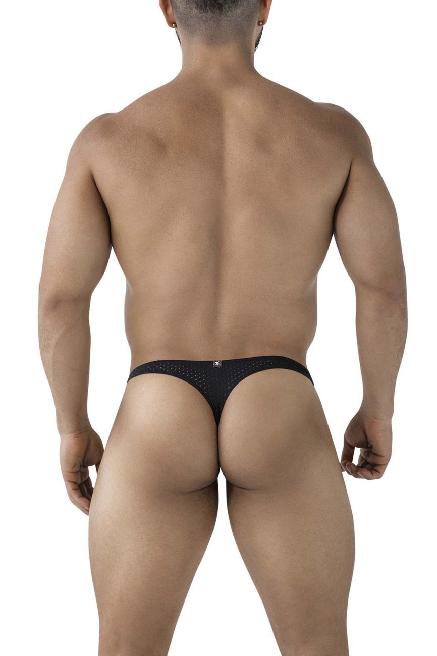Xtremen Men's Underwear 91214B Microfiber Thongs Color Black