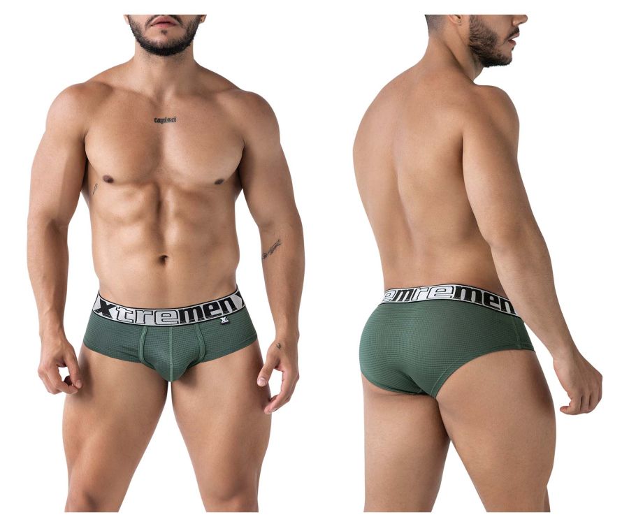 Xtremen Men's Underwear 91221 Microfiber Briefs Color Green