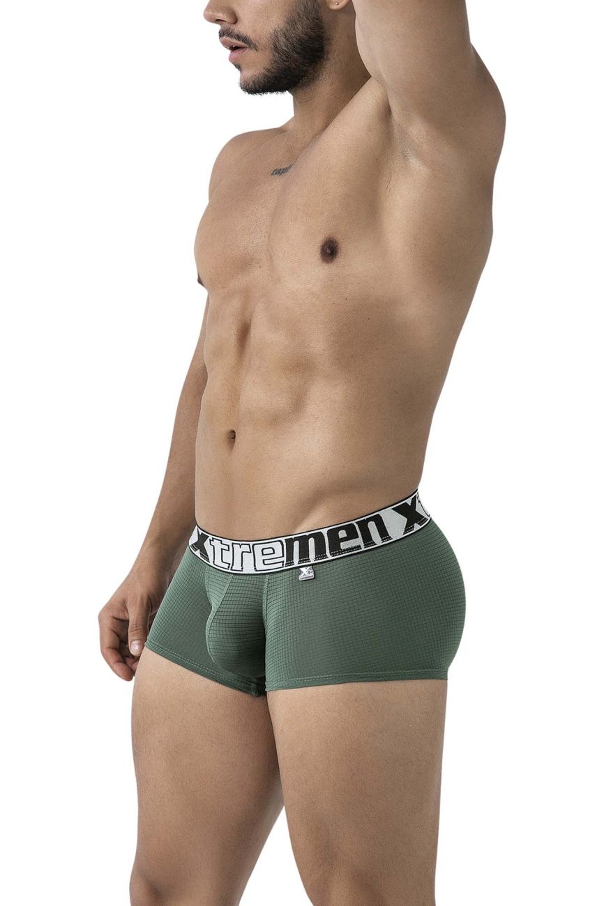 Xtremen Men's Underwear 91222 Microfiber Trunks Color Green