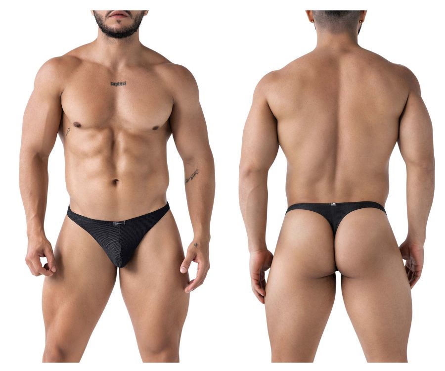 Xtremen Men's Underwear 91223 Microfiber Thongs Color Black