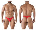Xtremen Men's Underwear 91223 Microfiber Thongs Color Red