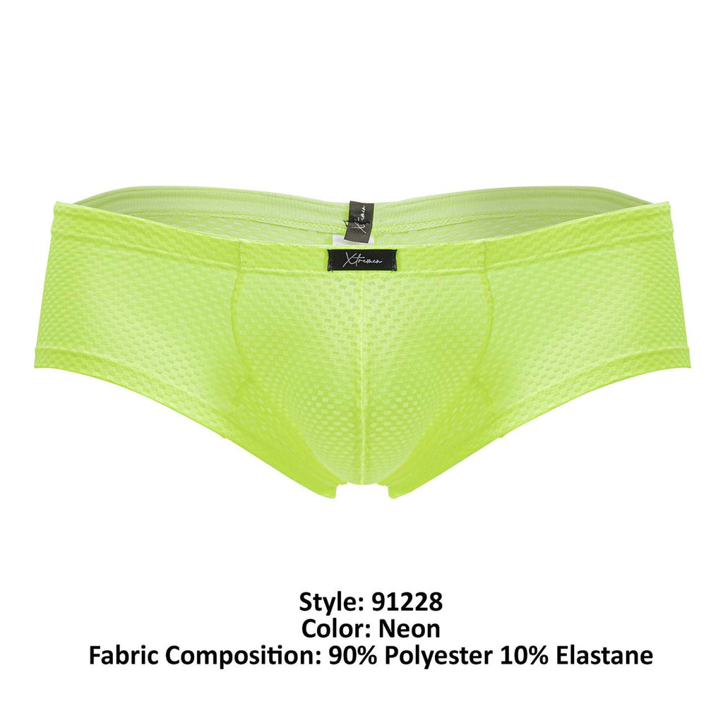 Xtremen Men's Underwear 91228 Microfiber Trunks Color Neon Green