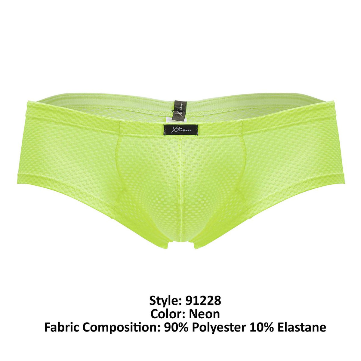 Xtremen Men's Underwear 91228 Microfiber Trunks Color Neon Green