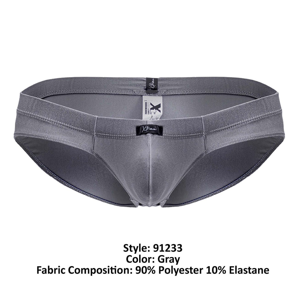 Xtremen Men's Underwear 91233 Microfiber Briefs Color Gray