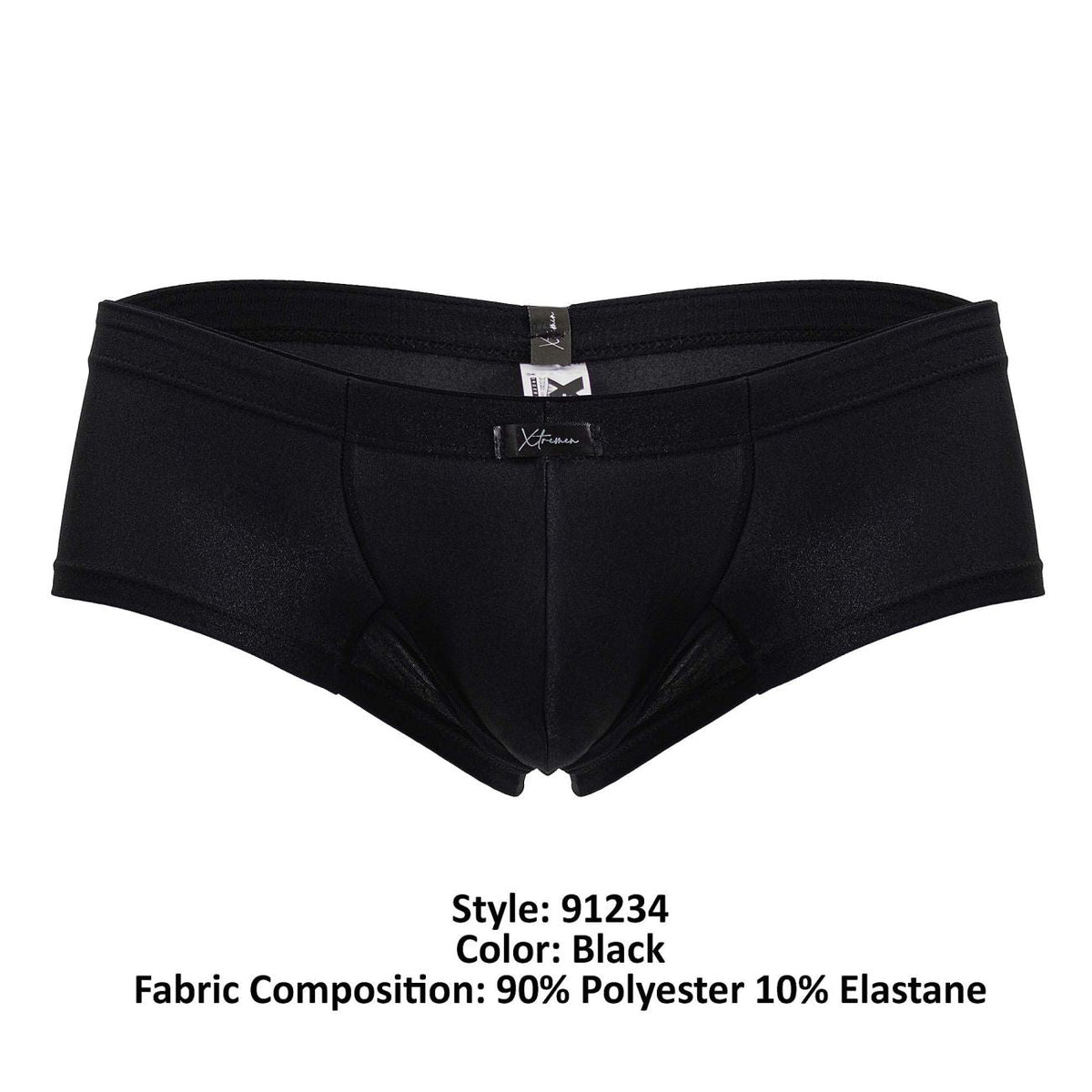 Xtremen Men's Underwear 91234 Microfiber Trunks Color Black