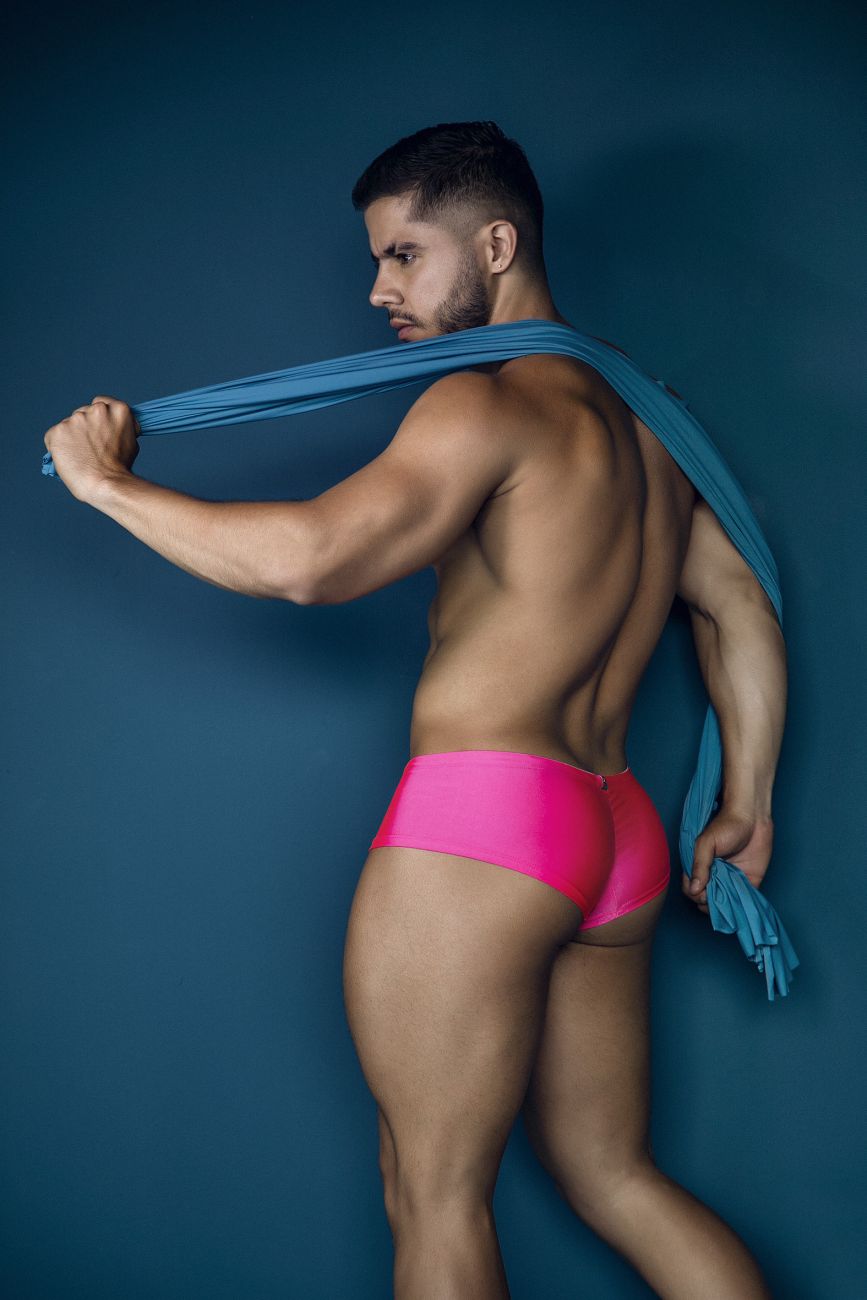 Xtremen Men's Underwear 91234 Microfiber Trunks Color Fuchsia