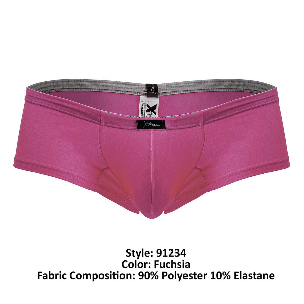 Xtremen Men's Underwear 91234 Microfiber Trunks Color Fuchsia